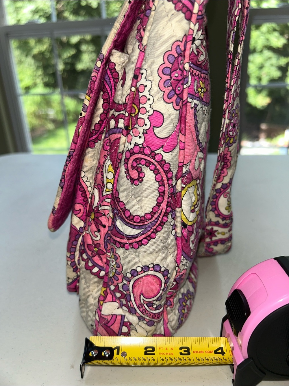Vera Bradley Pink Paisley Quilted Crossbody Bag - Picture 7 of 11